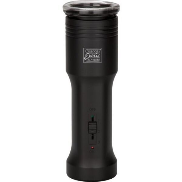 Masturbateur noir CalExotics Optimum Power Ultimate Head Exciter avec manchon amovible