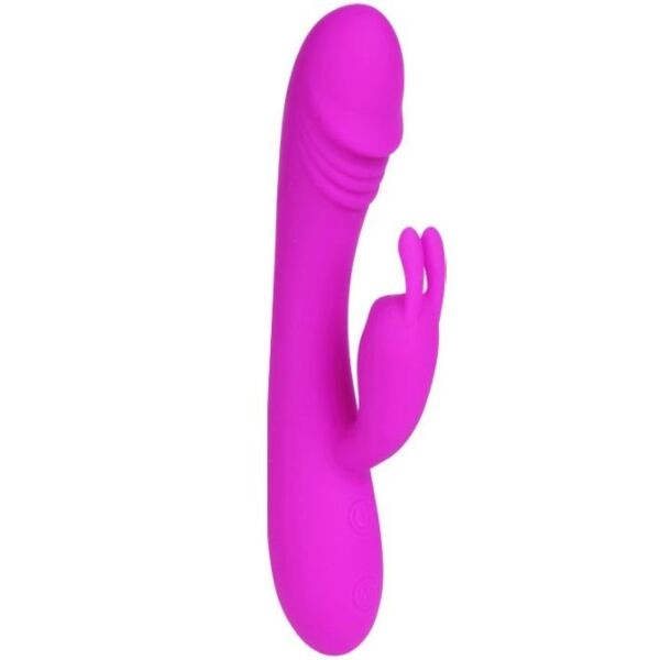 Vibromasseur rabbit Pretty Love Hunter en silicone, avec corps courbé et oreilles de lapin