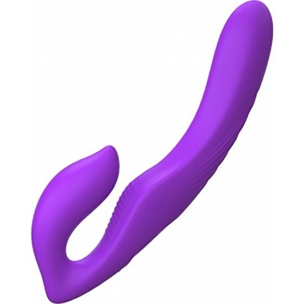 Vibromasseur double violet Pipedream Her Ultimate Strapless Strap-On avec bulbe conique et télécommande sans fil