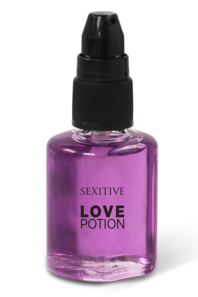 Huile de massage Sexitive Love Potion dans son flacon de 30 ml