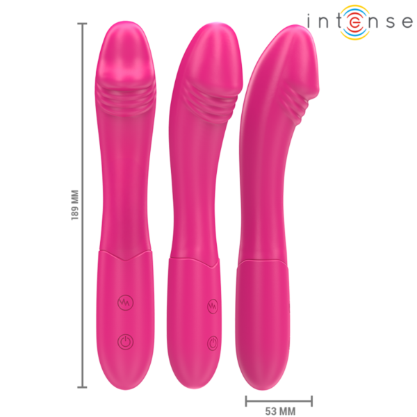 Vibromasseur rose Intense Belinda de 19 cm avec tige flexible