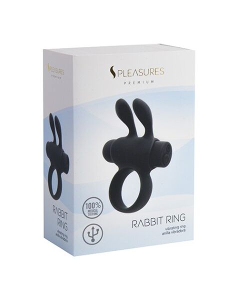 Anneau pénien vibrant S Pleasures Rabbit Ring Rechargeable avec son mini-vibromasseur