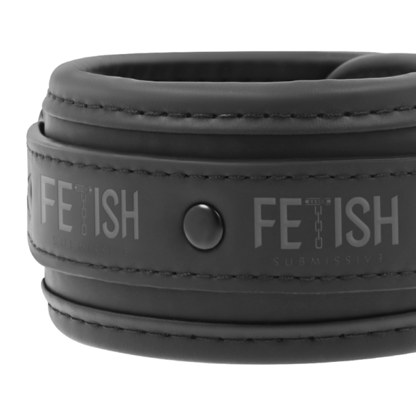 Menottes bondage Fetish Submissive Vegan Leather Handcuffs, en cuir vegan avec doublure en néoprène