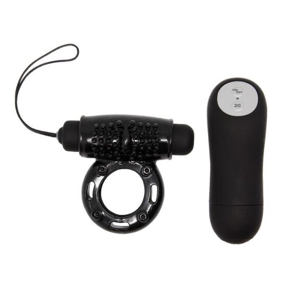 Anneau pénien vibrant Baile BI-014331 avec stimulateur clitoridien et sa télécommande