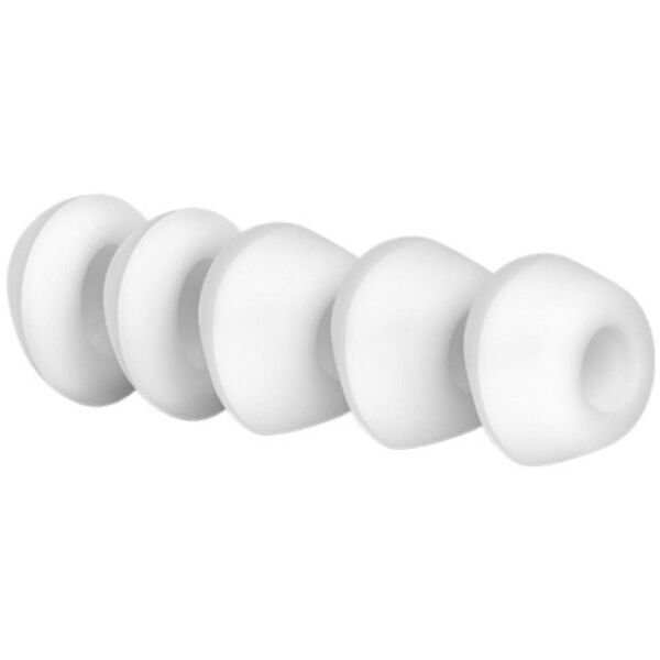 Embouts Satisfyer Pro 2, cinq embouts blancs en silicone