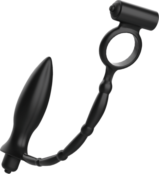 Plug anal vibrant Addicted Toys Annal Massager Cockring, avec son anneau pénien