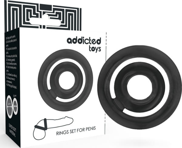 Set d'anneaux péniens Addicted Toys Potenz, avec ses deux anneaux
