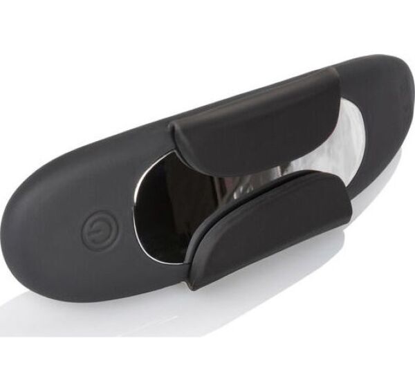 CalExotics Lock-N-Play Remote Panty Teaser noir, avec ailettes de fixation magnétiques et télécommande