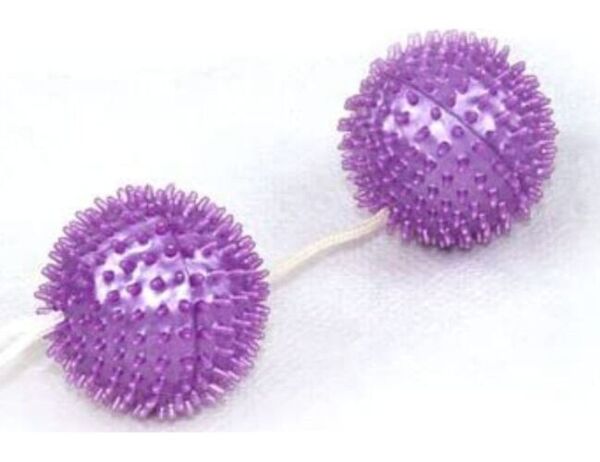 Boules de geisha Baile texturées, de couleur violette, avec cordon