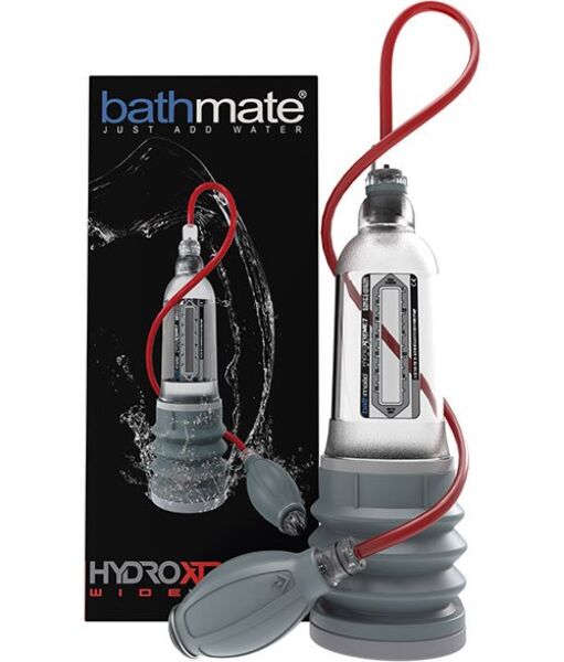 Pompe pénienne Bathmate Hydromax 7 Wide Boy, avec son soufflet et sa valve