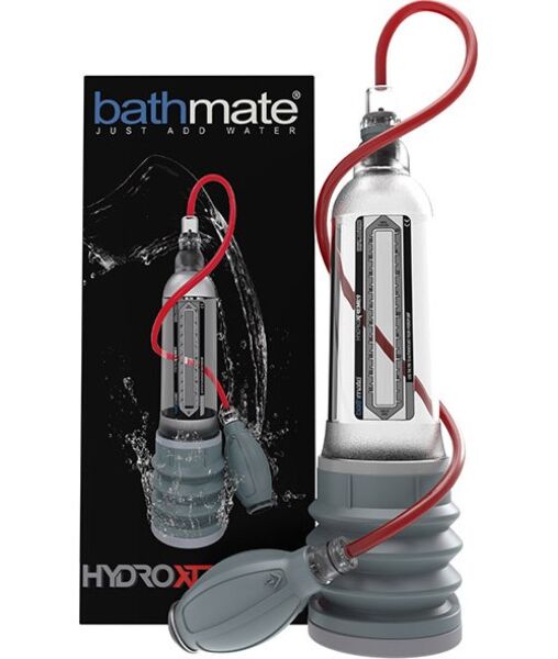 Pompe à pénis Bathmate HydroXtreme 9, transparente, avec sa poire manuelle