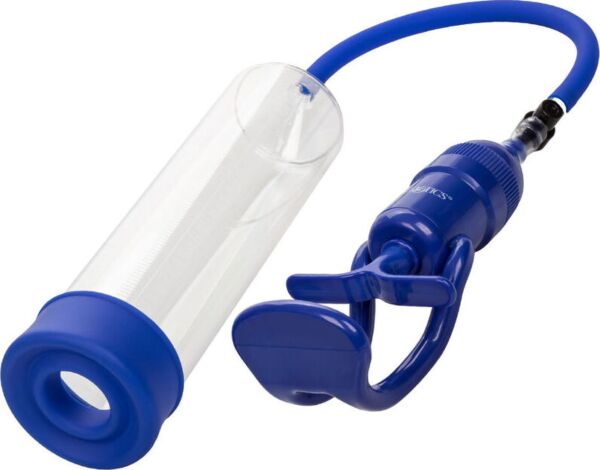 Pompe à pénis CalExotics Admiral Sta-Hard, avec cylindre transparent, tuyau et poignée de pompage