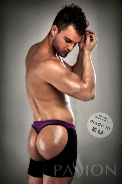 Boxer homme Envy Passion, noir et lilas
