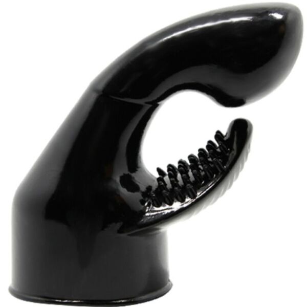 Tête Baile Power noire pour wand de massage, avec courbe pour le point G et pli pour le clitoris
