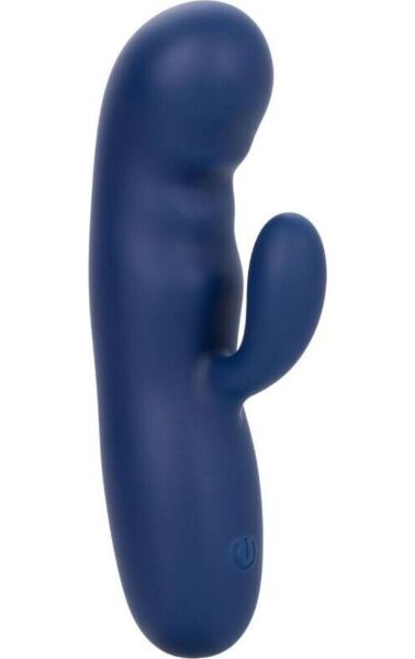Vibromasseur à double moteur CalExotics Cashmere Silk Duo, bleu