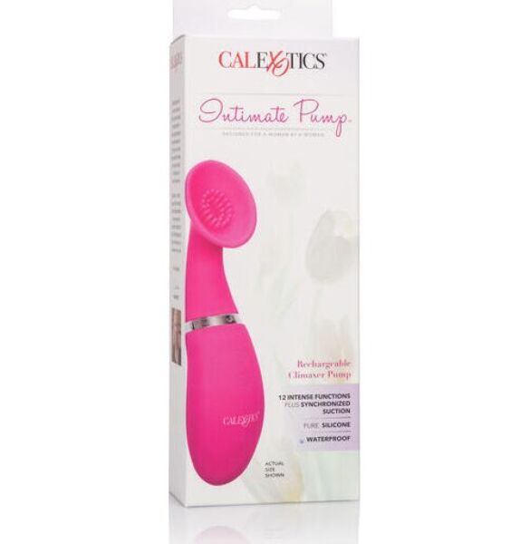 Stimulateur clitoridien à succion Calexotics Climaxer Intimate Pump, avec sa cupule incurvée et sa languette souple