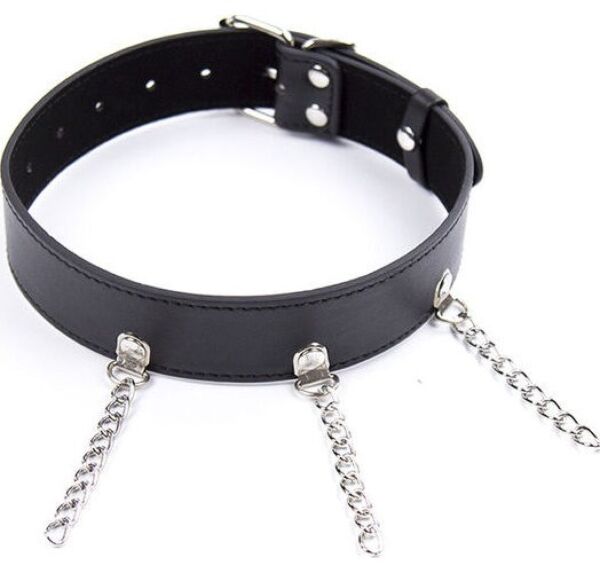 Collier à anneaux Ohmama Fetish, avec sa chaîne