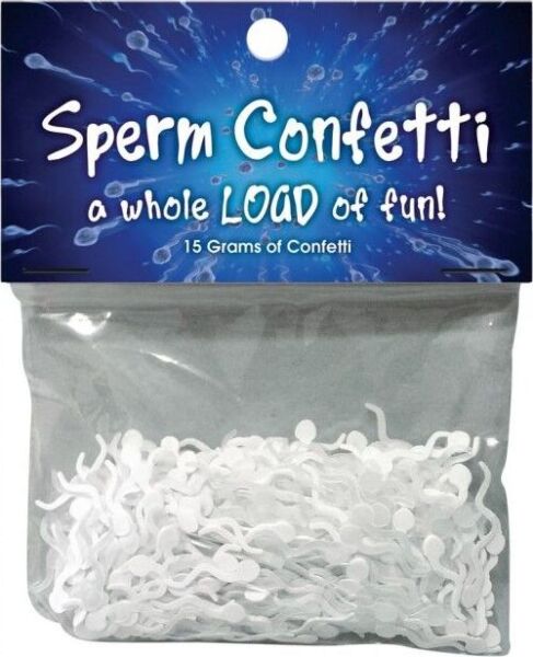 Confettis sperme Kheper Games, confettis en forme de spermatozoïde