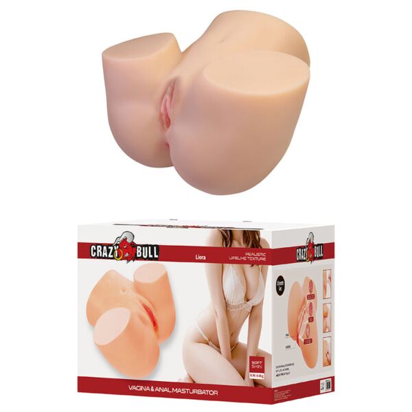 Masturbateur Crazy Bull Liora XXL avec entrée vaginale et anale