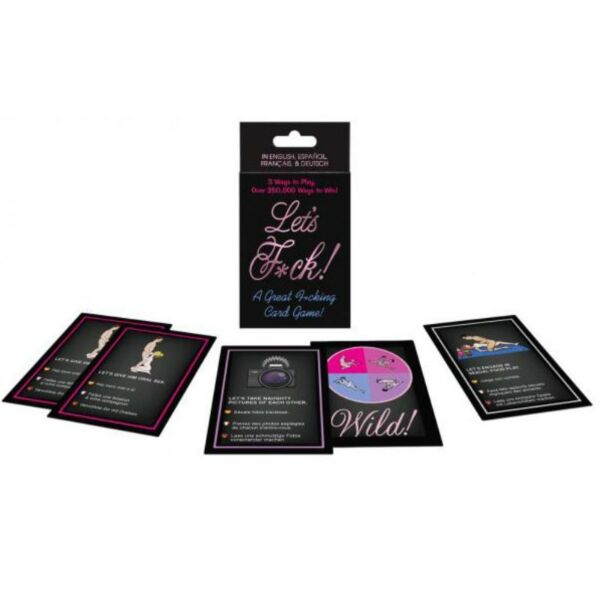 Jeu de cartes érotique Kheper Games Let's F*ck, avec sa boîte et ses cartes