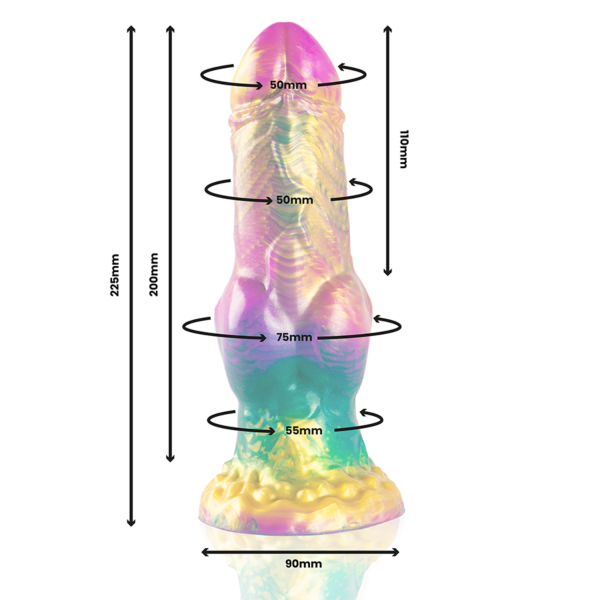 Gode EPIC Iris aux couleurs vives, de la collection Cybersilicock