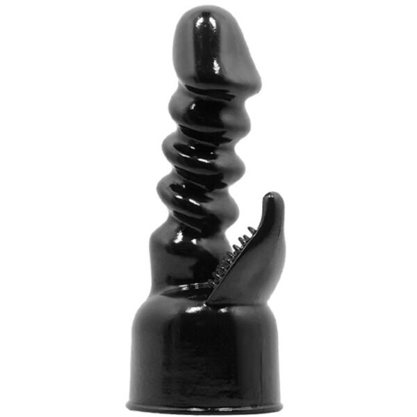 Tête interchangeable Baile Power BI-014353 noire, avec son pli pour le clitoris
