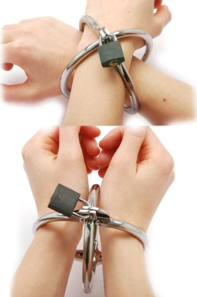 Menottes Metal Hard Criss Cross avec leur cadenas