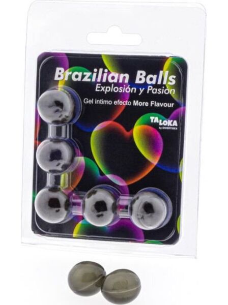 Lot de 5 boules brésiliennes Brazilian Balls More Flavour au gel excitant