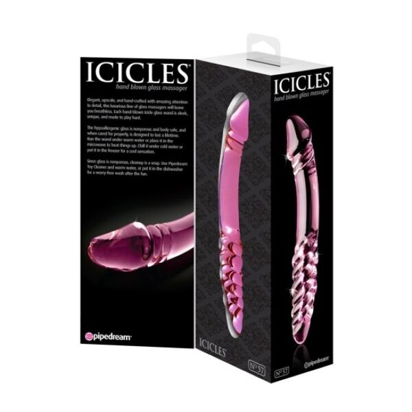 Gode en verre Pipedream Icicles N. 57, double face