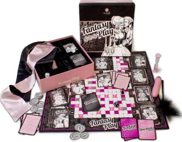 Jeu de société érotique Secret Play Fantasy Play avec son plateau, ses cartes et ses accessoires