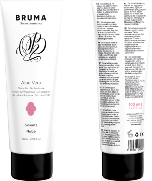 Flacon du lubrifiant à base d'eau Bruma Aloe Vera