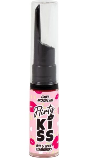 Gels comestibles Secret Play Flirty Kiss, pack fraise effet chaud et menthe effet froid
