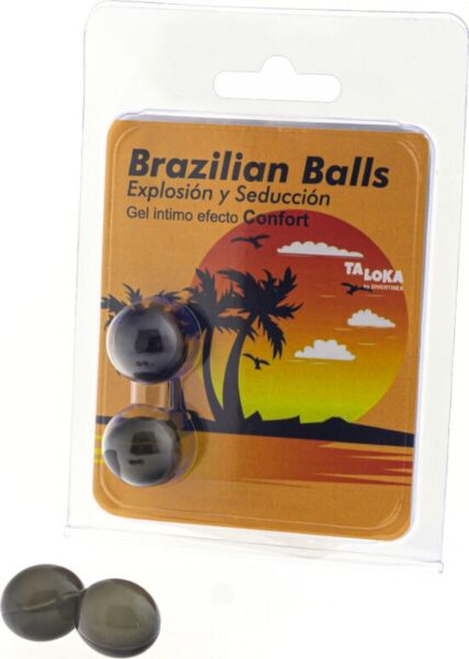 Pack de 2 boules brésiliennes de lubrifiant Brazilian Balls Efecto Confort