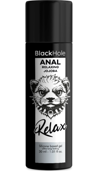 Lubrifiant anal Black Hole Anal Relaxing au jojoba, en formats 30 ml et 100 ml