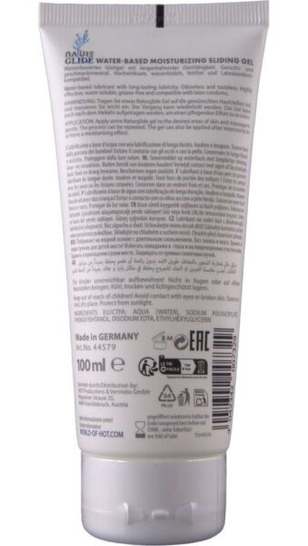 Lubrifiant à base d'eau HOT Nature Glide, flacon de 100 ml