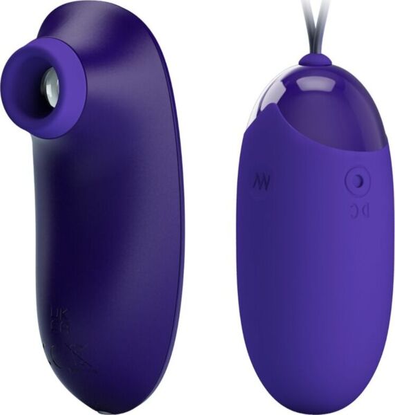 Œuf vibrant Pretty Love en silicone violet avec cordon flexible