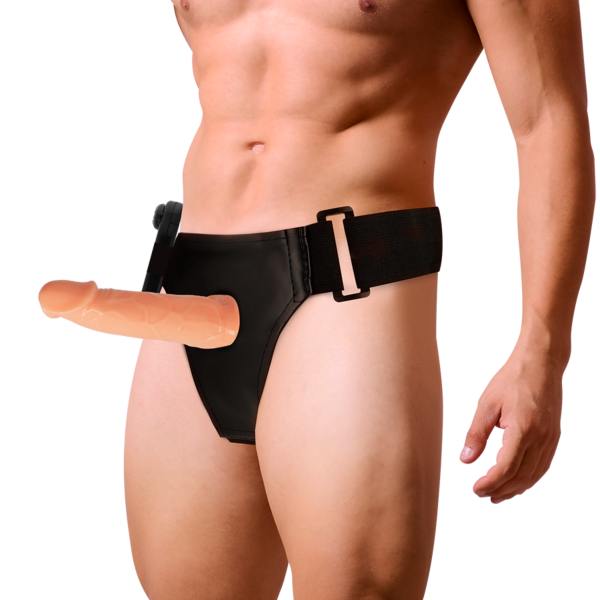 Gode ceinture creux Harness Attraction Willian, pénis réaliste de couleur naturelle avec ses sangles