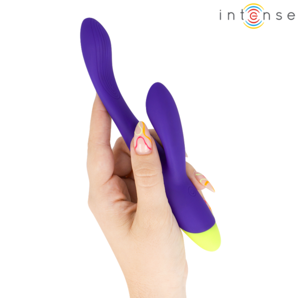 Vibromasseur rabbit INTENSE Paolo, avec sa branche pour le clitoris