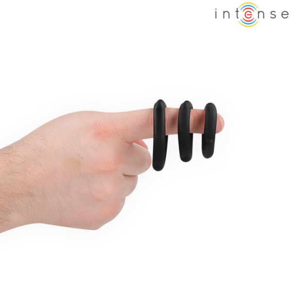 Set de 3 anneaux péniens Intense For Him, en trois tailles différentes