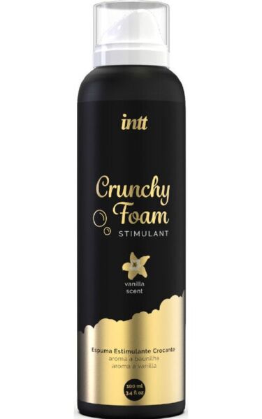 Mousse de massage INTT Crunchy Foam Vanilla dans son flacon de 100 ml avec doseur