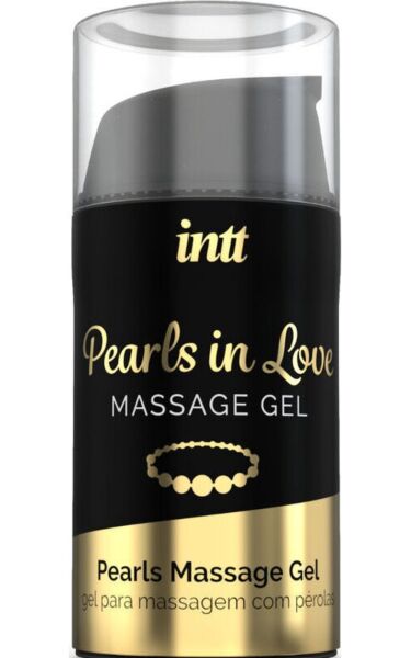 Kit de massage INTT Pearls In Love, avec le gel au silicone et le collier de perles blanches