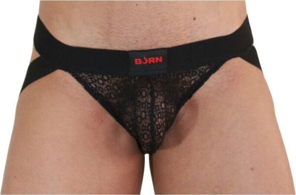 Jockstrap Burn 005 avec transparences et détails brillants