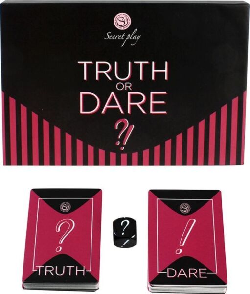 Jeu de cartes Secret Play Truth or Dare FR/PT avec son dé