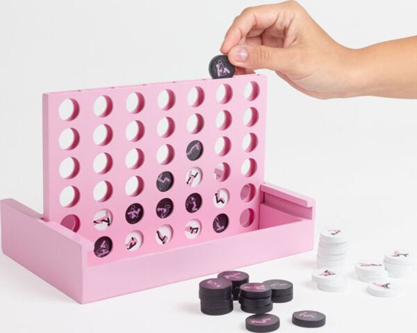 Jeu en bois Secret Play Play4Sex avec son plateau démontable et les jetons blancs et noirs
