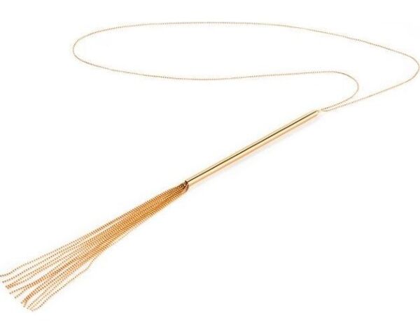 Collier martinet en chaînes métalliques dorées Magnifique Necklace Whip de Bijoux Indiscrets