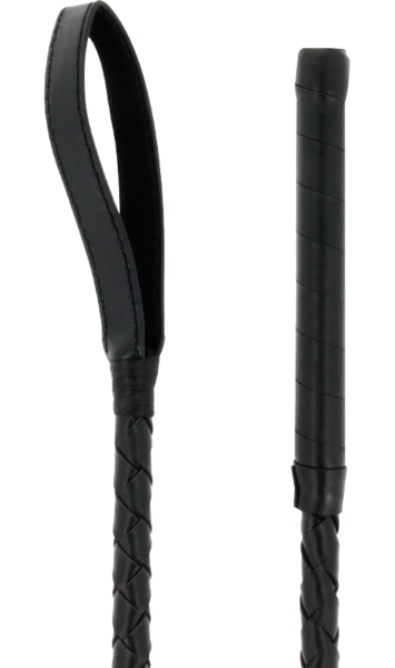 Cravache Darkness 55 cm à claquette, pour jeux BDSM