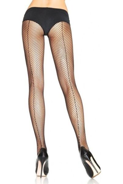 Collants résille Leg Avenue Callie noirs, avec couture arrière