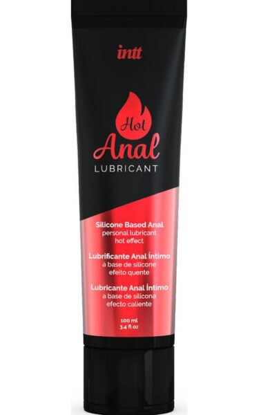 Flacon de 100 ml du lubrifiant anal INTT Hot Anal Silicon à effet chauffant