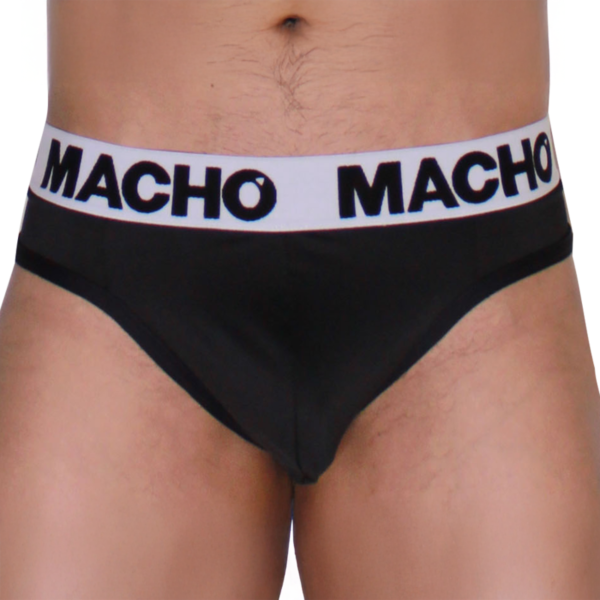 Jockstrap Macho Underwear MTG002 vu de face et de dos, avec ses deux bandes arrière