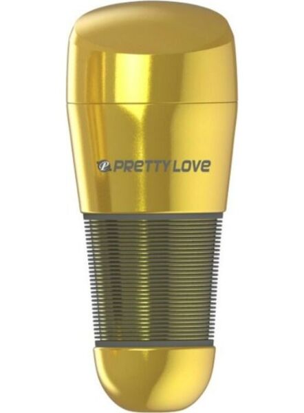 Masturbateur Pretty Love BM-00900T49NNJ en forme de vagin avec boîtier doré